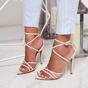 Nude Ego strappy heels